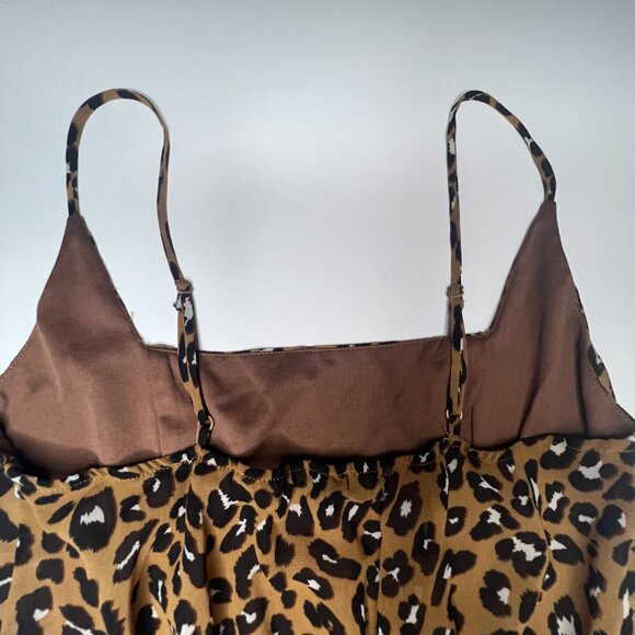 Ash & Violet Leopard Print Peplum Tank Top - XS - Picture 4 of 6